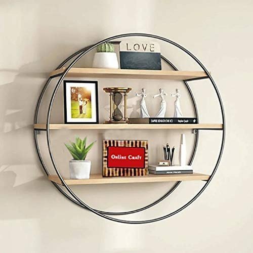 Onlinecraft Matte Finish Wood Wall Shelf (Black, Brown, L 50 x W 15 x H 50 cm) , Set of 1