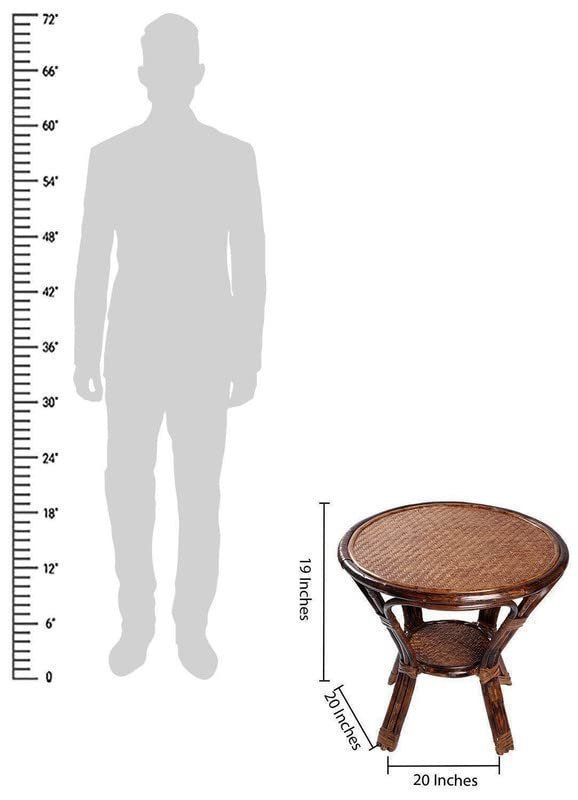 IRA Furniture Rattan Elegant Arm Chair with Table and Cushion - Image 6