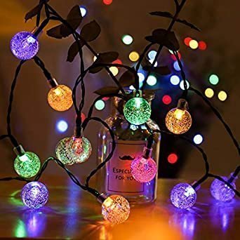 PESCA 25 LED Crystal Bubble Ball String Fairy Lights for Decoration Diwali Christmas Xmas Light for Diwali Home Decorations Lighting (Multicolour, 4 Meter)