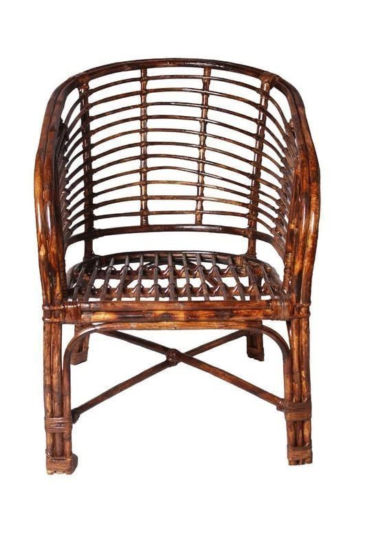 IRA Furniture Rattan Elegant Arm Chair with Table and Cushion - Image 3