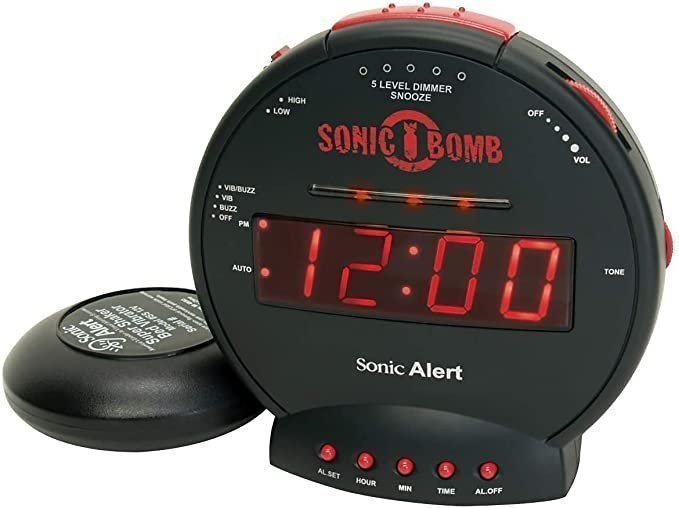 Sonic Bomb Sbb500Ss Loud Plus Vibrating Alarm Clock