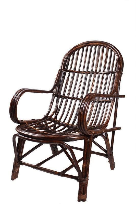 IRA Furniture Rattan Easy Chair with Cushion for Garden Balcony (Standard Size, Brown) - Image 2