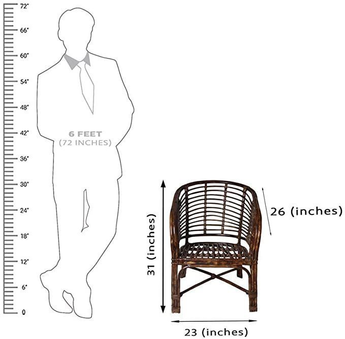 IRA Furniture Rattan Elegant Arm Chair with Table and Cushion - Image 5