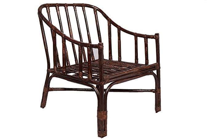IRA Furniture Brown Chair Made of Cane Wood with Cushion - Image 3