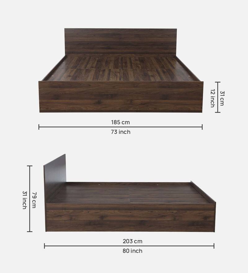 Akako King Size Bed In Walnut Finish - Image 2