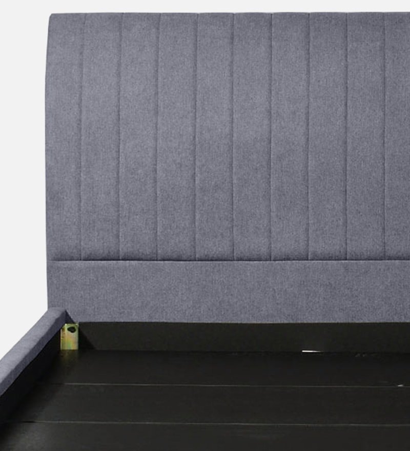 Alonso Upholstered Queen Size Bed in Dark Grey Colour - Image 4