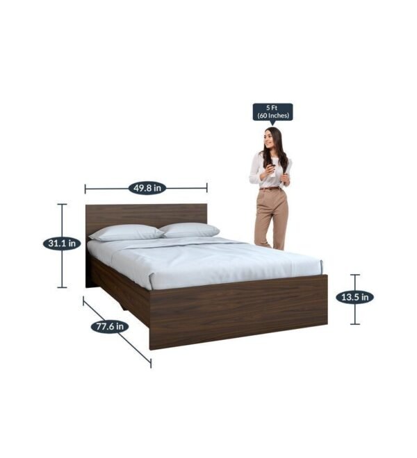 Arthur Queen Size Bed in Walnut Finish - Image 2