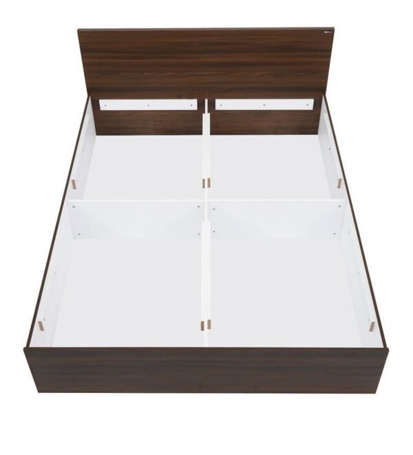 Arthur Queen Size Bed with box storage in Walnut Finish - Image 4