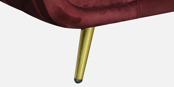 Atlantis 3 Seater Velvet Sofa in Wine Red Colour - Image 4