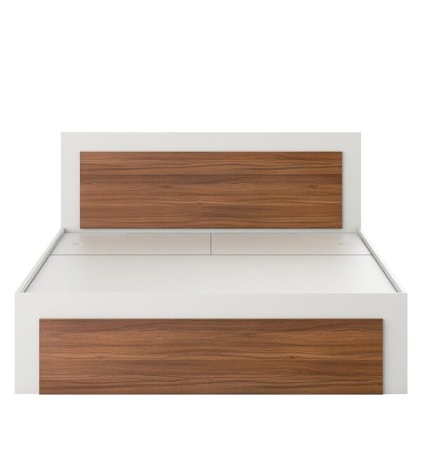 Dimora King Size Bed with Hydraulic Storage in Frosty White Colour - Image 3