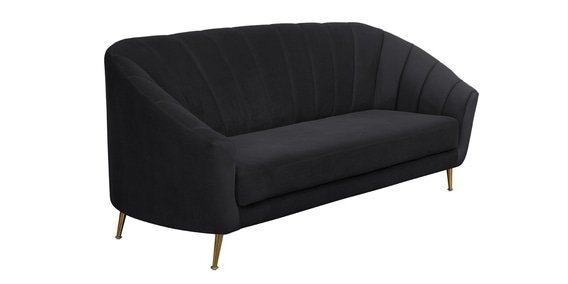 Kaylee 3 Seater Velvet Sofa In Charcoal Grey Colour - Image 4