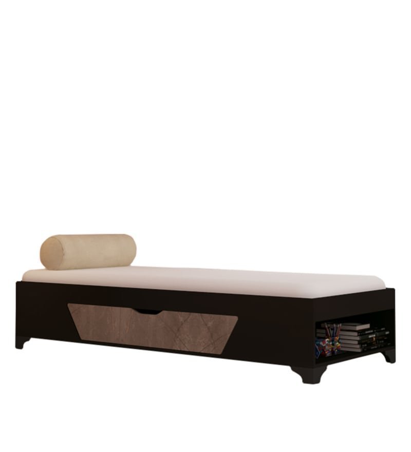 Kaze Single Bed With Box Storage In Wenge Finish - Image 3