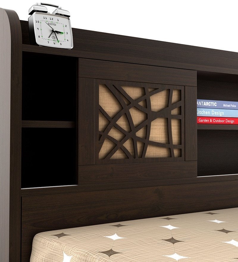 Kosmo Mayflower King Size Bed With Box Storage in Vermount Woodpore Finish - Image 8