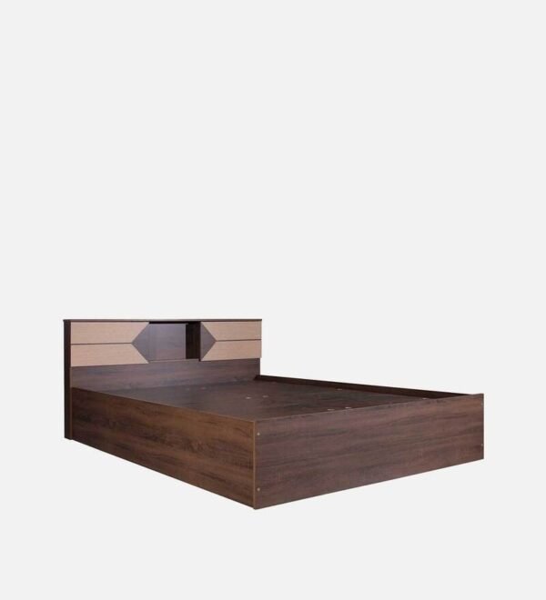 Shamon King Size Bed With Box Storage In Walnut Finish - Image 4