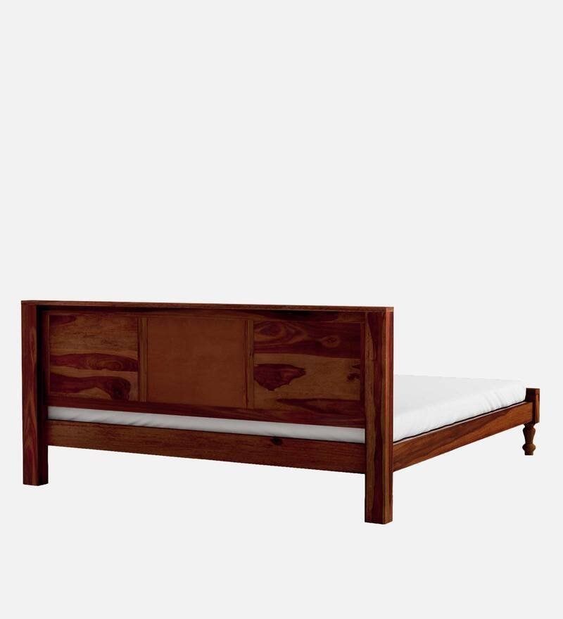 Siramika Solid Wood King Size Bed In Honey Oak Finish - Image 6