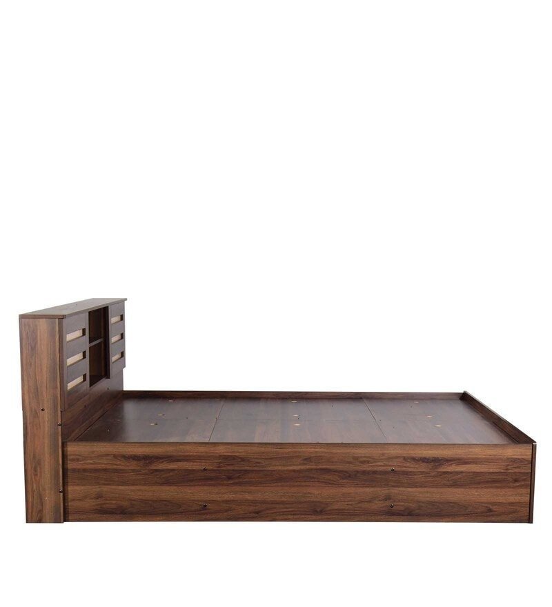 Waltz Queen Bed With Box Storge In Walnut Finish - Image 3