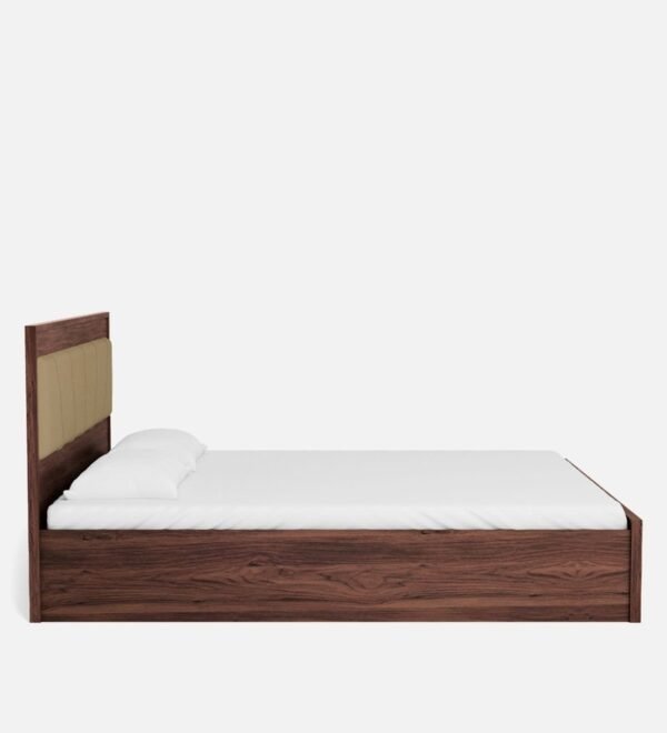 Yuko King Size Upholstered Bed With Storage In Columbia Walnut Finish - Image 4