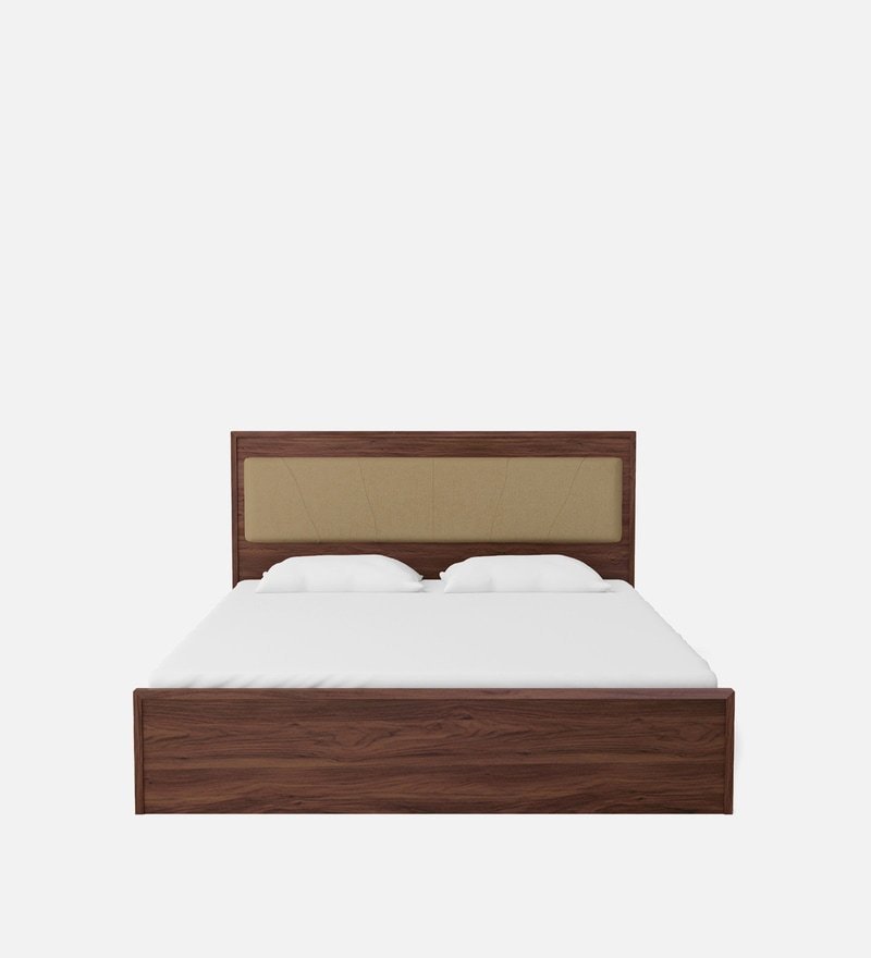 Yuko King Size Upholstered Bed With Storage In Columbia Walnut Finish - Image 3